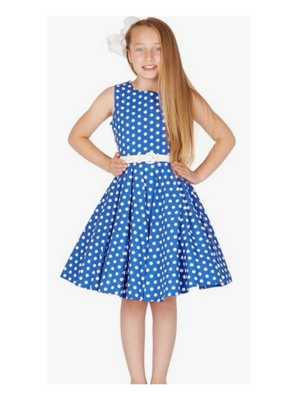 Black butterfly Polka dot dress Blue Size XL